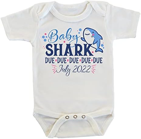 Baby Shark Pregnancy Reveal Обявяване на Onesie / Боди (юли 2022)