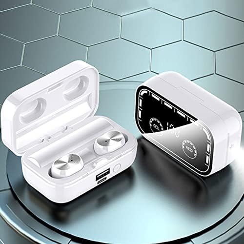 Led Огледално Цифров Дисплей Безжични Слушалки с Фенерче 5,2 Bluetooth Слушалки в ушите Спортни Водоустойчив