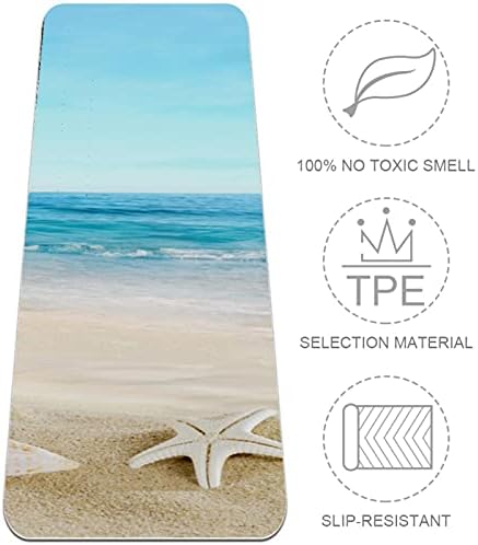 Плажната морска звезда Лятото е Екстра Голяма Подложка за упражнения килимче за йога Нескользящий килимче
