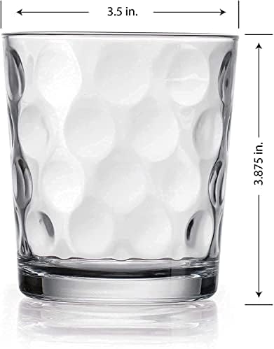Комплект чаши за пиене 16 - By Home Essentials & Beyond - 8 чаши за хайбола(17 мл), 8 стъклени чаши Rocks (13 грама), вътрешна кръгли стъклени чаши с лещи за вода, сокове и коктейли.