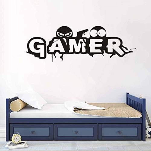 Eat Sleep Game Wall Decal, Video Gamer Boy Wall Sticker, Винил Game Décor Wall Stickers Art Design Stickers Wall for Home Playroom Bedroom Game Room Бойс