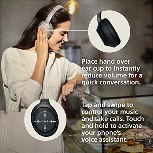 Sony WH1000XM3 Шумоподавляющие слушалки, Безжични слушалки Bluetooth Over the Ear – black (версия 2018)