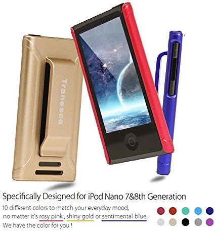 Tranesca Съвместим защитен калъф за iPod Nano с Защитен екран за Apple iPod Nano 7-ми и 8-то поколение