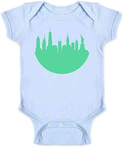 New York City Skyline ню йорк Retro Бебе Baby Boy Girl Bodysuit