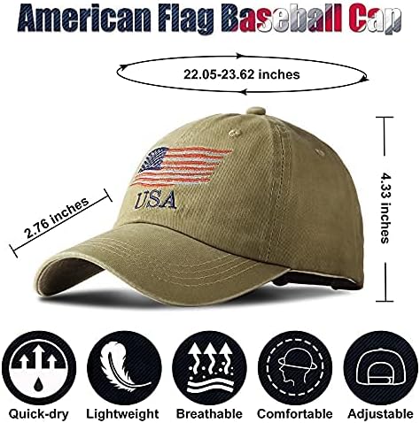 Geyoga 4 Бр. Флаг на САЩ Шапка Американски Флаг бейзболна шапка на САЩ Тактическа Шапка Измити Проблемни Шапки за Мъже, Жени, Юноши