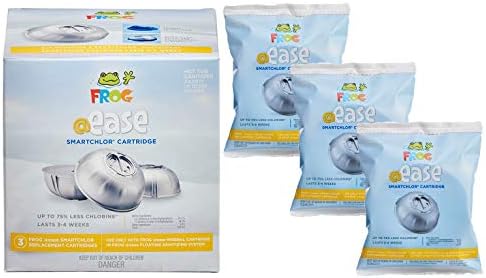 Elite Homeware Frog @Ease Replacement SmartChlor Chlore Cartridge - 3 Pack, Frog at Ease Floating Sanitizing System with Bonus EH ScumBall - Ogyun, Лосион and Absorber Oil Water Clarifier Топка