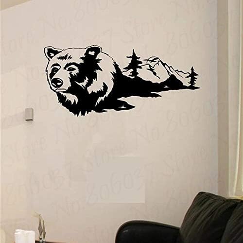 XIAOHUKK Bear Mountain Wall Decal Home Decor Mural Vinyl Стикер Разкрасяване на Вашата Спалня Пещерния Човек
