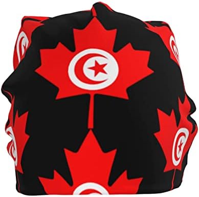 Тунис-Флаг-Канада-Maple-Leaf-Slouchy-Beanie, Ski Hat Thin Skull Cap Winter Hats for Men Women Black