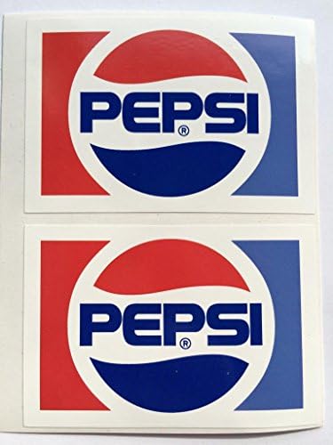 2 Vintage Pepsi Logo Die Cut Decals