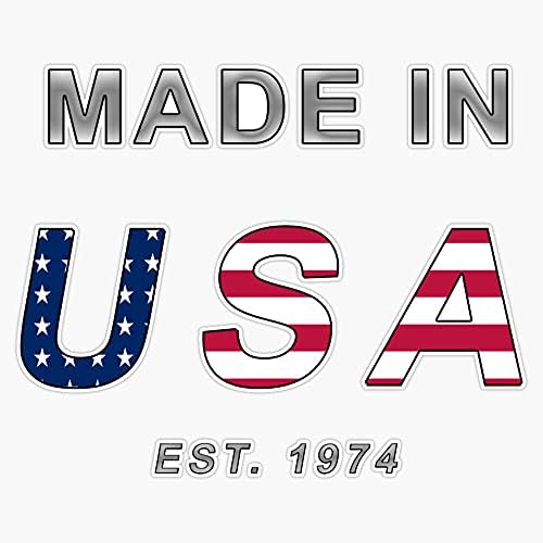 HOF Търговия Made in The USA Est. 1974 Vinyl стикер Водоустойчив Стикер за лаптоп Стенни прозорец Бамперная