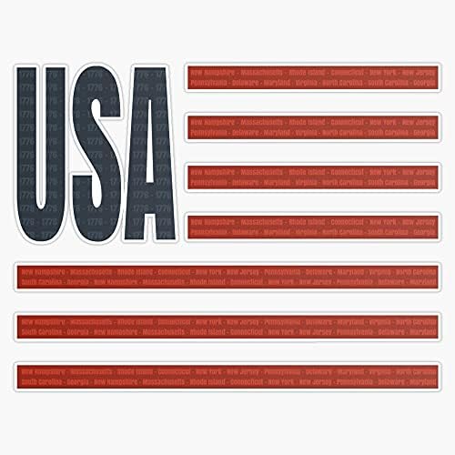 HOF Търговия на 4 юли Патриотичен Флаг на САЩ Vinyl Стикер Водоустойчив Стикер за Лаптоп Стени Прозорци