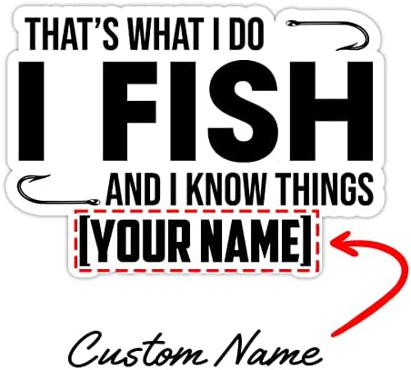 Персонализирани Етикети, да се Коригира Името на Това, което аз правя, аз съм Риба и Знам Неща, Етикет за Бутилка с Вода, Лаптоп под Наем, Потребителски Етикети Винил