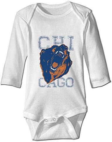 Bear Roar Baby Bodysuit Chicago Бебе Onesie С Дълъг Ръкав Playsuit Облекло