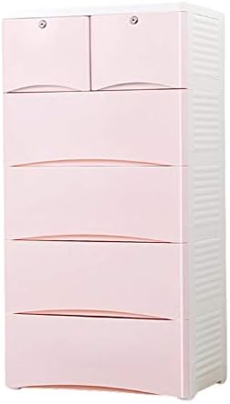 Шкаф за съхранение на дебели голям, разтегателен тип Пластмасов Детски дрехи Шкаф за съхранение на Финала Скрин ZHAOSHUNLI 1123 (Цвят : розов, размер : 4 слой)