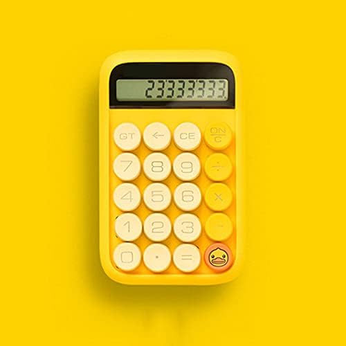Калкулатор Сладък Настолен Калкулатор, 10-Цифрен Офис Калкулатор с Голям LCD дисплей и Голяма чувствителна бутон,електронни калкулатори Научен калкулатор (цвят : жъл