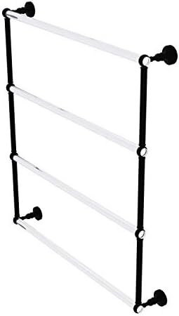 Allied Brass PG-28T-30 Pacific Grove Collection 4 Tier 30 Inch Ladder Twisted Accents Towel Bar, Матово черно