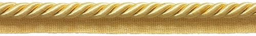 DÉCOPRO Large Light Gold 3/8 inch Basic Trim Cord with Sewing Устни, Опаковка 32,8 ярда (98 фута / 30 метра), начин на# 0038S Цвят: B7