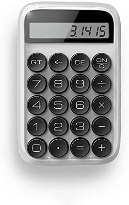 Калкулатор Сладък Настолен Калкулатор, 10-Цифрен Офис Калкулатор с Голям LCD дисплей и Голяма чувствителна бутон,електронни калкулатори Научен калкулатор (цвят : бял