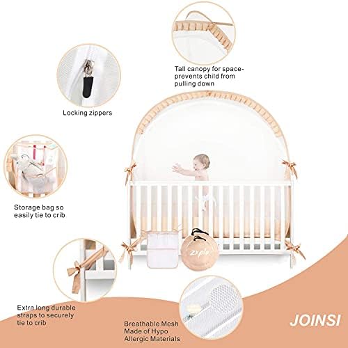 JOINSI Baby Crib Pop up Tent Бебе Safety Mesh Cover Net - Навес Cover to Keep Baby from Out Climbing