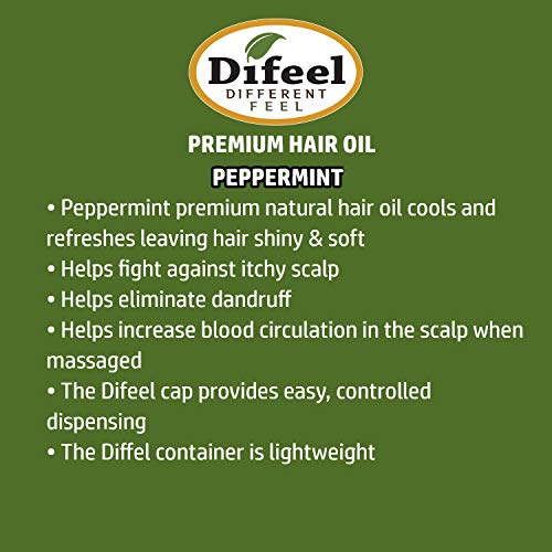 Difeel Premium Natural Hair Oil Масло от мента 8 унции (3 опаковки)