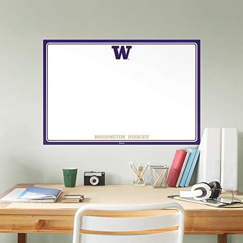 Washington Huskies: Dry Erase Whiteboard - X-Large Официално лицензирана свалящ стикер на стената на NCAA, 27x40