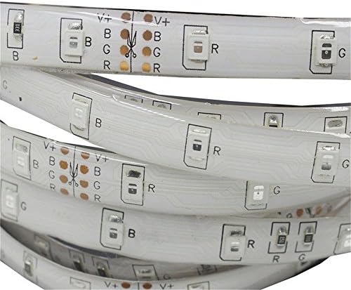WELSUN Flexible LED Strip Light 5M 36W 300 LED SMD 3528 Waterproof RGB Controlers Light Normal Brightness 24Key Remote Control(DC 12V)
