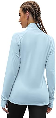 COOrun Women ' s UPF 50+ Sun Protection Hoodie Яке Long Sleeve Hooded Sun Тениски Outdoor Performance with Pockets