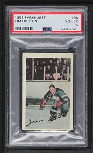 1952 Parkhurst # 58 Tim Horton Toronto Maple Leafs (Хокейна карта) PSA PSA 4.00 Maple Leafs