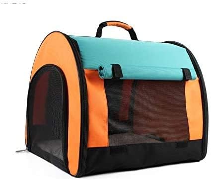 HUIZHANG Pet Carrier Bag Лек плат Pet Carrier Преносима Сгъваема Дишаща Мрежа за Кучета и Котки Пътна Чанта Пет Strap Практичен лаптоп (цвят : многоцветен)