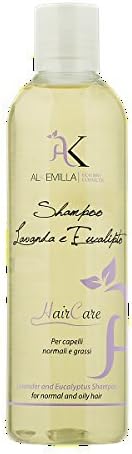 ALKEMILLA - Шампоан с лавандула и эвкалиптом за нормална до мазна коса - Произведено в Италия - Органично - Не съдържа парабени, SLES/SLS, минерални масла, ГМО, пестициди