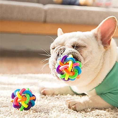 FEGOCLT Цветна Гумена Топка За Кучета не са токсични Ухапване Стабилен домашен Любимец Дъвче Играчки Почистване на Зъбите Кученце Игра за Малки Големи Кучета