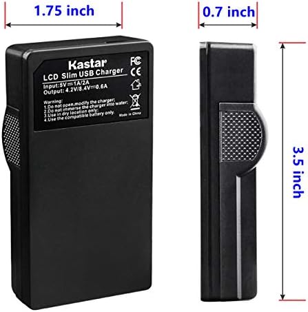 Kastar батерия (X2) и Тънък LCD дисплей Зарядно за NB-13L NB13L CB-2LH и PowerShot G5 X, G7 X, G7 X Mark II, G9 X, G9 X Mark II, canon PowerShot SX620 HS, SX720 HS, SX730 HS, G1 X Mark III камери