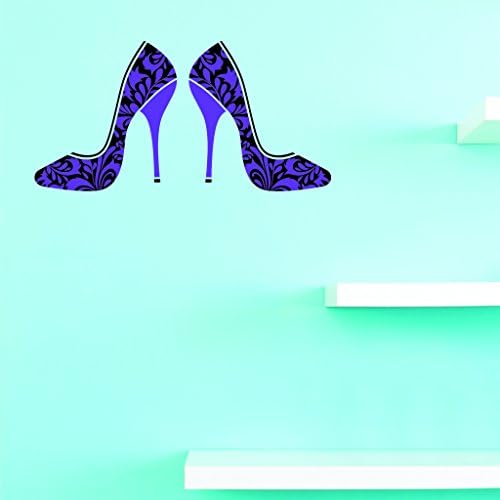 Дизайн с винилови JER 2264 3-Горещите Нови етикети Обувки Стенно изкуство Размер: 20 см x 40 см Цвят: мулти, 20 x 40
