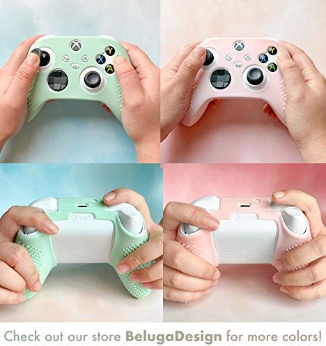 BelugaDesign Pastel Skin Cover for Wireless Controller | Soft Sleeve Shell Case with Textured Grip | Съвместимост с Xbox Series X/S и Xbox One (Мятно-зелен)