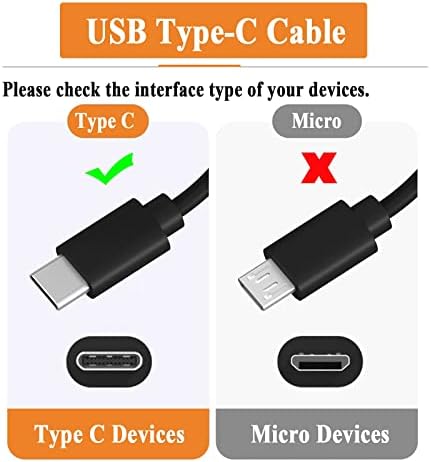 USB Type C-C Адаптер ac Зарядно и 5 Метра кабел за зареждане Кабел е Съвместим с Skullcandy Indy Evo, Push