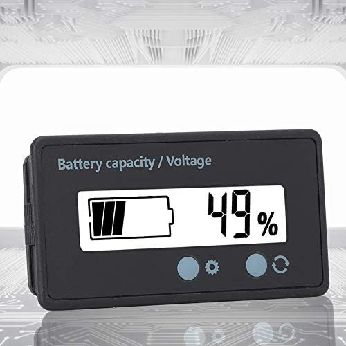 FASJ Battery Monitor, Battery Tester Battery Capacity Тестер Battery Status Indicator with Switch for 12-84V(White, Пиза Leaning Tower Type)