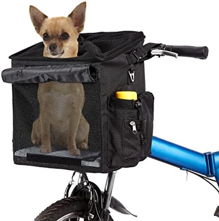 K ERATISNIK Пет Bicycle Carrier Водоустойчива Чанта за Кучета с Светоотражающей Ивица Пет Bicycle Приятели и Регулируема Презрамка Pet Travel Bag Safe Dog Backpack Превозвача за Малки до Средни