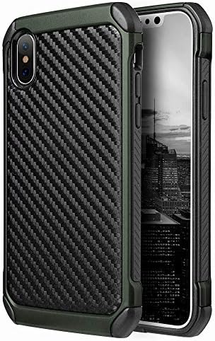 Dreamwireless Carbon Fiber Dual Layer [Shock Absorbing] Protection Hybrid PC/TPU Rubber Case Cover for Apple