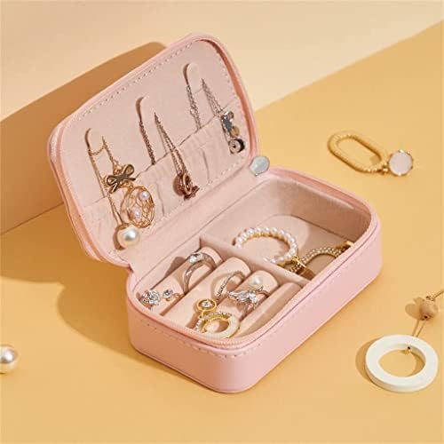 CXJAY Jewelry Travel Bag Portable Jewelry Storage Box Кожени Обеци Jewelry Storage Jewelry Box (Цвят : A размер