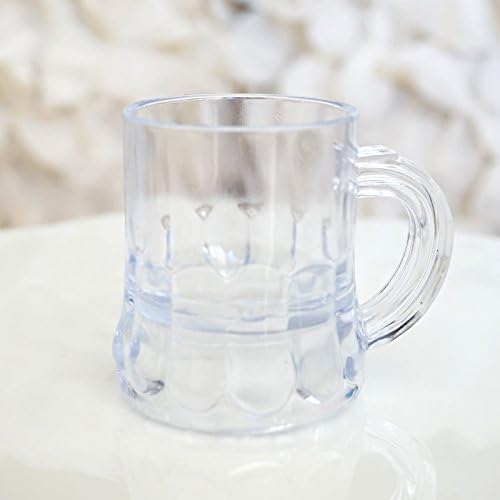 Мини - прозрачни пластмасови бирени чаши Чаши за вино - 1.75 Високо (12 броя)