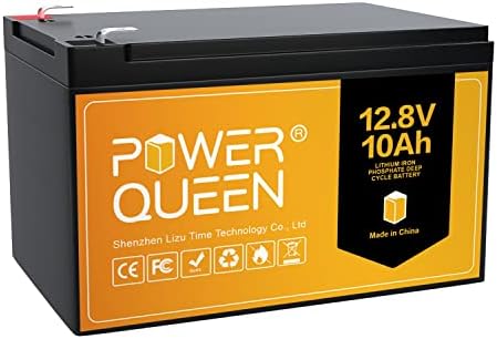 Power Queen 12V 10Ah Литиева батерия Вграден BMS с 4000 Long Life Cycle Deep Cycle Акумулаторна Батерия