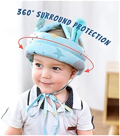 DFGHJ Baby Toddler Safety Helmet, Adjustable Head Cushion Antislip Headguard Hat Shockproof ExpandableCap for Running Walking Crawling 713 (Цвят : пет връхната звезда)