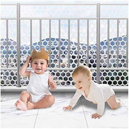 MAHFEI Child Safety Net, Пластмасови Плоски Net 80 cm Wide Stairs Protective Bird Net Farming Net Durable and Tear Resistant for Balcony/Terrace/Stairs (Color : White-Aperture-1.2 cm, Size : 0.8x5m)
