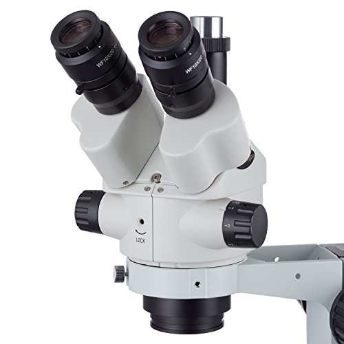 AmScope 3.5 X-90X Simul-Focal Стерео Boom Stand Микроскоп с флуоресцентна лампа и 14-мегапикселова камера USB3